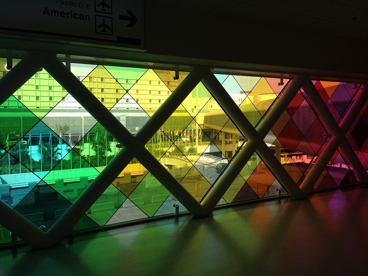 Miami Airport Stained Glass